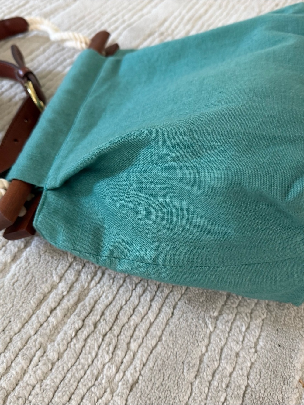 NEW KIEL JAMES PATRICK TURQUOISE ANCHOR ROPE NAUTICAL CROSSBODY - Picture 7 of 14